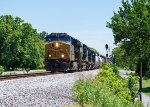 CSX 3407 leads a manifest north at MP 57 